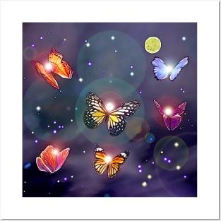 Butterflies in the Night Posters and Art